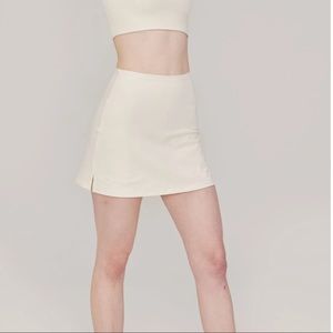 Girlfriend Collective White/Bone Sport Skort XS